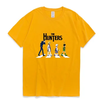 Japonské Anime Hunter X Hunter Leorio PaladiKnight Kurapika Killua Zoldyck GON·FREECSS Tričko Unisex Roztomilé Postavičky T-shirt Mužov Nové