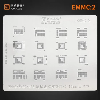 AMAOE BGA Reballing Vzorkovníka EMMC 1 2 3 pre Android Pevného Disku EMMC/EMCP/ UFS /UMCP/LPDDR/PCIE/ NAND Telefón Oprava Nástrojov