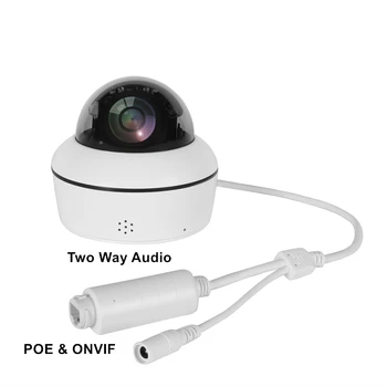 5MP Mini IP Kamera PTZ ONVIF obojsmerné Audio KAMEROVÝ Bezpečnostný Infračervené Dohľadu POE Rýchlosť Fotoaparátu, Vstavaný Mikrofón 30 M IR