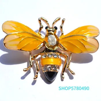 Módne Šperky Rhistone Bee Brošňa Ženy Maľované Hmyzu Brošňa Prsia Pin Multi Farebné Odevy Dámske Svadobné Dary Príslušenstvo