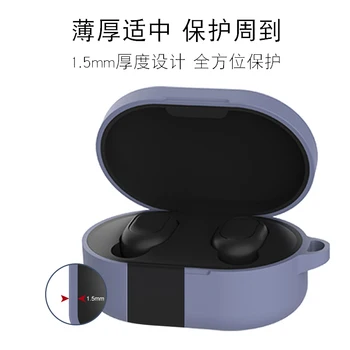 Silikónová Slúchadlá do uší pre Prípad Xiao MI Redmi AirDots Slúchadlá Kryt S Hákom Bluetooth Slúchadlá Bezdrôtové Slúchadlá Shell