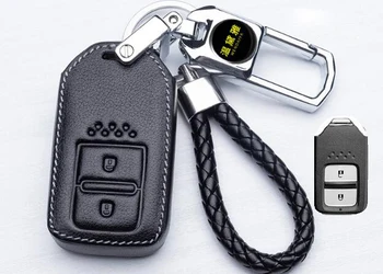 Originálne Kožené Kľúča Vozidla Prípade Honda CRV XRV Vezel Jade Crider Inteligentný Kľúč Držiak Náhradného Kľúča Peňaženky Ochranný Kryt