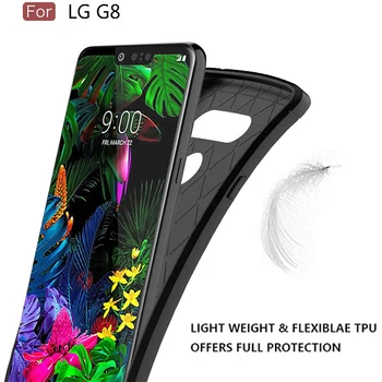 Pre LG G8 ThinQ Prípade Uhlíkových Vlákien Shockproof Telefón puzdro pre LG G7 Jeden G8X G8S Aristo 4 5 Plus Harmóniu 4 Slim Silikónové TPU Kryt