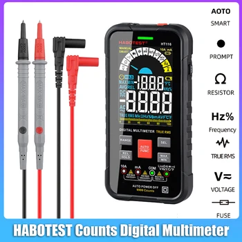 HABOTEST Digitálny Multimeter 9999 Počíta Smart Auto Rozsah Tester Meter Ohm Hz Kapacita REL True RMS Inteligentný Automatický Tester Meter