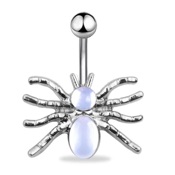 1PC 14G Spider Piercing Pupka Zvierat Visieť Brucho Tlačidlo Krúžok pre Ženy Pupka Piercing, Prstene, Šperky, Piercing Šperkov