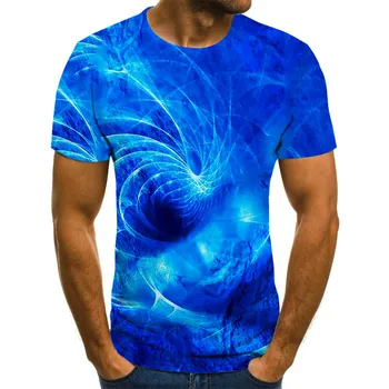 Zábava 3D grafické T-shirt pánske letné módy bežné T-shirt priedušná O-neck tričko streetwear extra-veľké polyester materiál