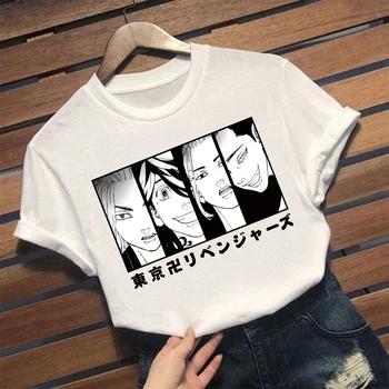 Nové Japonské Anime Tokio Revengers T Shirt Mužov Kawaii Letné Topy Pohode Karikatúra Unisex tričko Muž