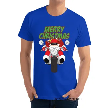 Vtipné Santa Claus Vianoce, Veselé Vianoce Motorcy T Košele Rodiny Pracovný Deň Premium Bavlna pánske Tričká Tees 2021 Populárne Tričká