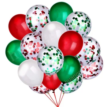 10pcs Vianočné Balóny Zelená Červená Balóny, Konfety, Vianočné Dekorácie, Vianočné Dekorácie Deti Latexové Balóny