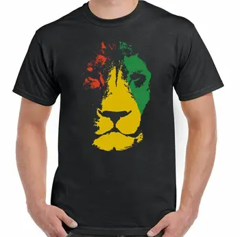Jamajka Vlajka Lev Reggae Bob Marley Rastafariho Rasta T-Shirt. Letné Bavlnené O-Krku Krátke Rukáv Tričko Pánske Nové S-3XL