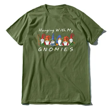 Visí s Mojím Gnomies Zábavné Gnome Priateľ, T Košele Mužov Vianočný Darček Bavlna Krátky Rukáv Nadrozmerné T Shirt Hip Hop Streetwear