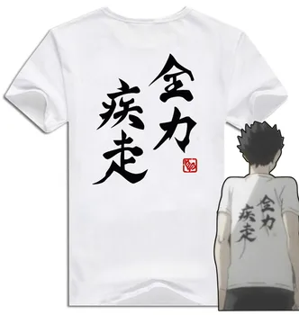 Cosplay Haikyuu T-shirt Anime Bavlnené tričko v Lete Mužov Krátky Rukáv Topy Tees