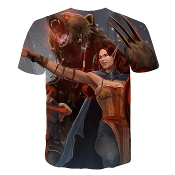 2020 Najnovšie Bear 3D Tlač Zvierat T-Shirt Mužov Cool Vtipné Krátke Letné Topy Vojny tričko Muž Divoký Bežné tričká
