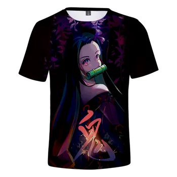 Anime Démon Vrah T Shirt Kamado Nezuko Tričko Muži Ženy Harajuku Kawaii Cartoon 3D T-Shirt Dospelých, Deti Letné Krátke Sleeve Tee