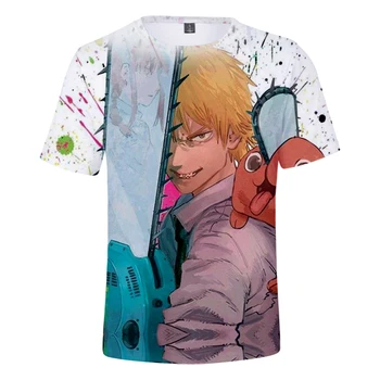 2021 Anime Pílou Muž 3D Tlač T-shirts Ženy/Muži Móda Letné Krátke Sleeve T Košele Harajuku Bežné Streetwear Topy