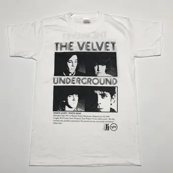 The Velvet Underground (tričko) späť/dopredu tlače (Lou Reed, Roxy Music, John Cale, The Stooges, Andy Warhol)