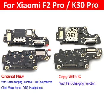 Originál Nový USB Nabíjací Port Konektor Palube S Plnou IC Flex Kábel Pre Xiao Mi Poco F2 Pro Nabíjací Port Pripojenie