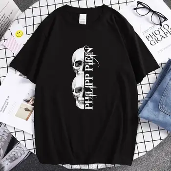 Letné Muži/Ženy grafické Tees Anime harajuku Módne Hip Hop Nadrozmerné T-shirt Philipper-plein T-tričko Krátky Rukáv Topy