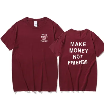 2021 Módne Muži T-Shirts Letné Topy Tees Hip Hop List Tlač pánske Tričko Muž Bavlna, Krátky Rukáv, Aby sa Peniaze Nie Priateľmi