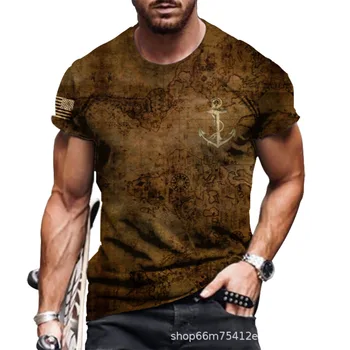 Osobné Krátky Rukáv pánske Digitálne 3D Tlač pánske T-Shirt 2021 Lete Nadrozmerné O Neck T-Shirt Muž Módne Topy Tees