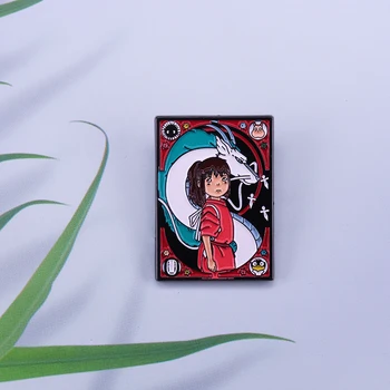 Odvážneho Preč Tarot Smalt Pin Klasické Chihiro a Haku Odznak Dokonalé Kolekcie pre Štúdio Ghibli Fanúšikov