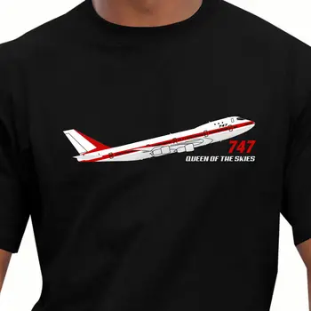 2018 Nové Trendy Hot predaj Mužov Vysokej Kvality Aeroclassic Boeing 747 Prototyp Lietadlo Inšpirovaný retro t košele Kolo Krku Blázon T