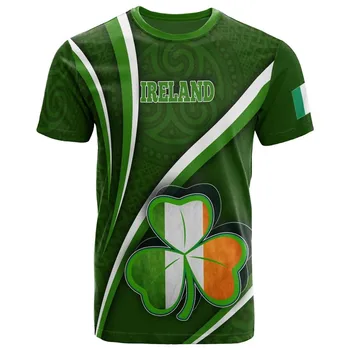 CLOOCL Írsky St. Patrick ' s Day T-Shirt 3D Vytlačené T-Shirt Muži Ženy Bežné Krátky Rukáv T O Tvaru Pulóver Hornej Ázie Veľkosť S-7XL
