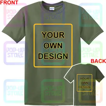 Prispôsobené na Mieru Obojstranný DIY Logo Muži T-Shirt 3D Tlač Krátke Sleeve Tee Top - Obraz Prostredníctvom POP-UP Store