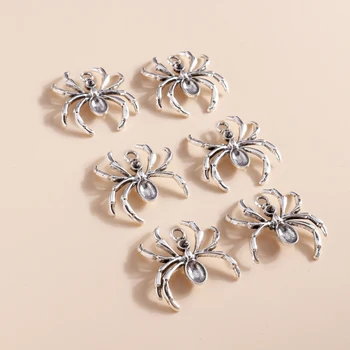 10pcs 28*31mm Antique Silver Farba Hmyzu Spider Charms Fit Náhrdelníky, Prívesky, Náušnice, Takže DIY Handmade Šperky, Doplnky
