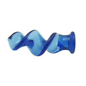 New horúce modrej hlave pyrex crystal vlna sklenený análny zadok plug korálky dildo masturbácia, sexuálne hračky, produktu pre mužov, ženy