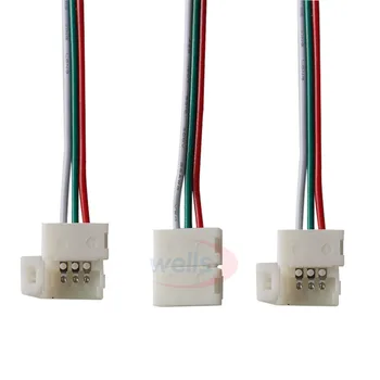 5 ks 2pin 3pin 4pin RGB Konektor, Kábel 15 cm Pre 5050 WS2811 WS2812B 3 pin LED Pásy