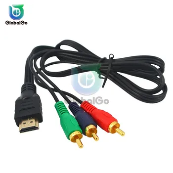 HDMI RCA Kábel HDMI Samec na 3RCA AV Kompozitný Muţi M/M Konektor Adaptéra Previesť Kábel Kábel Vysielač