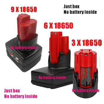 Batéria M12 Plastové Prípade PCB Dosky plošných spojov Shell Pre Milwaukee 12V 10.8 V 3.0 Ah 6.0 Ah 9.0 Ah 48-11-2411 Li-ion Batérie Poľa Bývanie