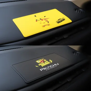 Pokémon Pikachu Auto Tabuli Sticky Anti-Slip PVC Mat Auto Non-Slip Sticky Gél Podložka Na Telefón Držiak na slnečné Okuliare Interiéru Vozidla