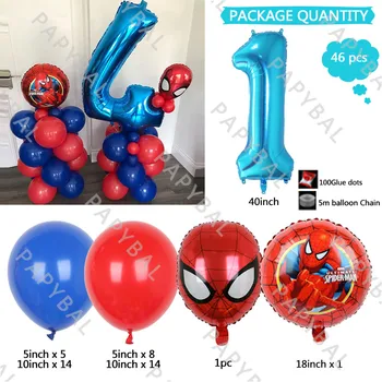 46Pcs Marvel Spiderman Fóliový Balón Nastaviť 40