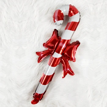 Vtipné Vianočné Holding Balóniky Vianoce Candy Cane Elk Hlavu Perník Muž Snehuliak Nafukovacie Stick Balón Vianočný Dekor