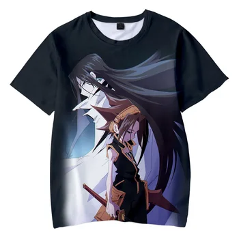 2021 Šaman King Japonskom Anime, Komiksu T Shirt Dospievajúci Chlapci Dievčatá Unisex 3D Vytlačené Harajuku Streetwear Nadrozmerné T-shirt