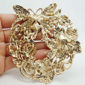 Európske a Americké Módne Farby Drahokamu Motýľ Kvet Brošňa Ženy Elegantné Jemné Brošňa Šperky