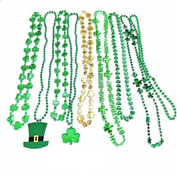 St. Patrick ' s Day Dekorácie St Patrick Strany Náhrdelník Írsky Deň Náhrdelník Ďatelina List Strany Náhrdelník Dovolenku Dekor