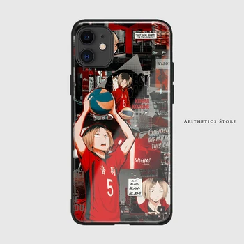 Kenma Kozume Haikyuu!! anime mäkké silikónové sklo Telefón puzdro pre iPhone SE 6 6 7 8 Plus X XR XS 11 12 13 mini Pro max