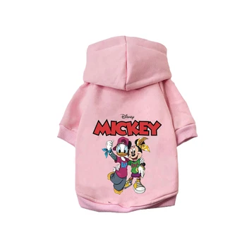 Karikatúra Disney Mickey Mouse, káčer Donald Psie Oblečenie Teplá Psa Bunda, Kabát Šteňa Hoodies Pre Malé a Stredné Psy Šteňa Oblečenie