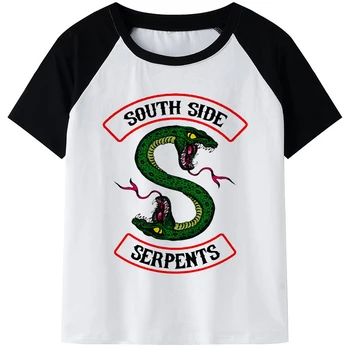 Riverdale Southside Hadmi Harajuku T Shirt Ženy Južnej Strane Hadmi Had Grafické Tričko Ulzzang T-shirt Y2k Topy Tee Žena