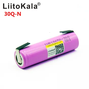 Litokala Pôvodné 18650 Batéria 3000mah INR18650 30Q-N 20A Vypúšťanie Li-ion akumulátorom +DIY Nikel