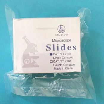 Mikroskopické preparáty S jedným Konkávne Číre Sklo Listov Microslide Zem Hrany 25,4 očakávané mm x 76.2 mm Mikroskopom Príslušenstvo 50pcs/pk