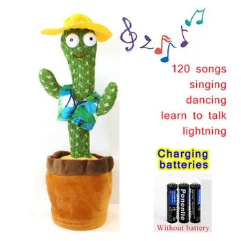 Horúce kórejský TV kaktus hračka Tanec Kaktus Plyšové Hračky Spievať Hlas Interaktívne Elektronické Plyšové Bábika Plyšový Plyšové Hračky