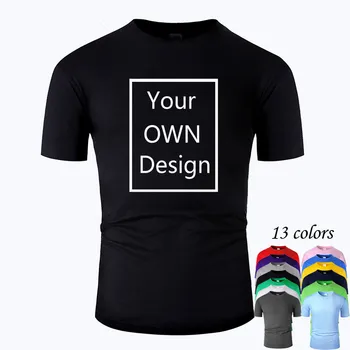 Kuakuayu HJN Svoj VLASTNÝ Dizajn Značky, Loga/Obrázok Vlastný DIY Bavlnené Tričko Krátky Rukáv Bežné T-shirt Topy Tee 13 Farba