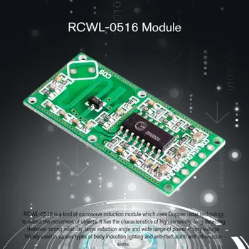 RCWL-0516 Dopplerov Radar Senzor senzor Mikrovlnná rúra Modul pre Arduino Ľudské Telo Indukčné Prepínač Inteligentná Detekcia