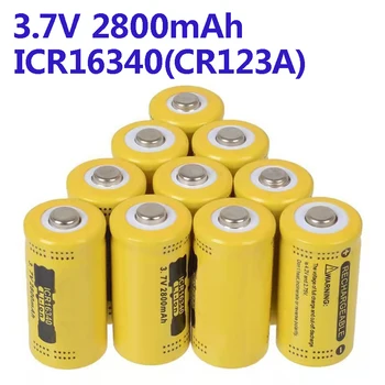 .Nové.Baterías recargables de iones.3.7 V. 2800mAh.ICR16340,CR123A,cargador.de.porovnanie de viaje,16340,CR123A.2800mAh.