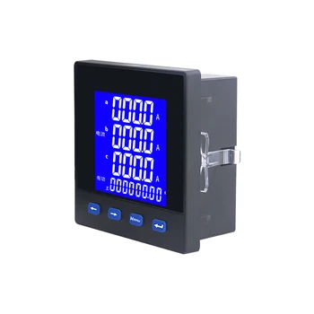 Trojfázový LCD Multi-Funkcia Power Meter S RS485 0.5 Triedy V Ž VA HZ VAR KWH